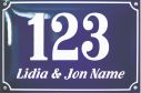 30 X 20 CM<br />
HOUSE NUMBER <br />
WITH NAME<br />
CONVEX